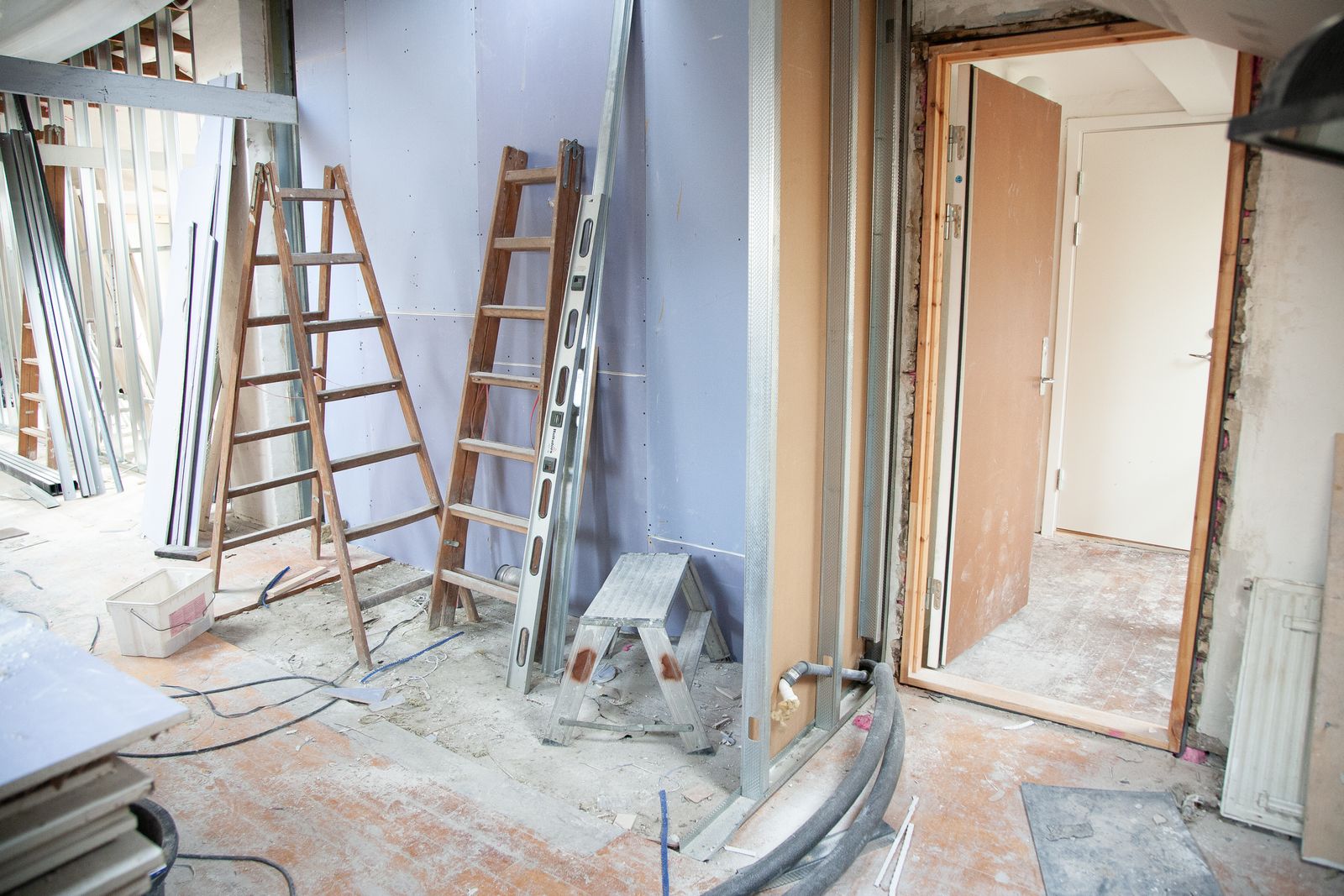 Space during renovation, before finishing